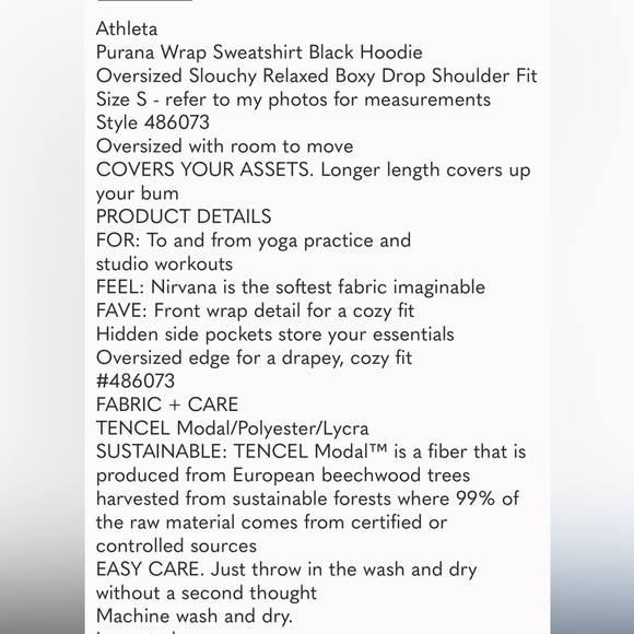 Athleta Purana Wrap Sweatshirt S Spiced Cabernet Pullover Stretch Jersey Knit - Picture 7 of 7